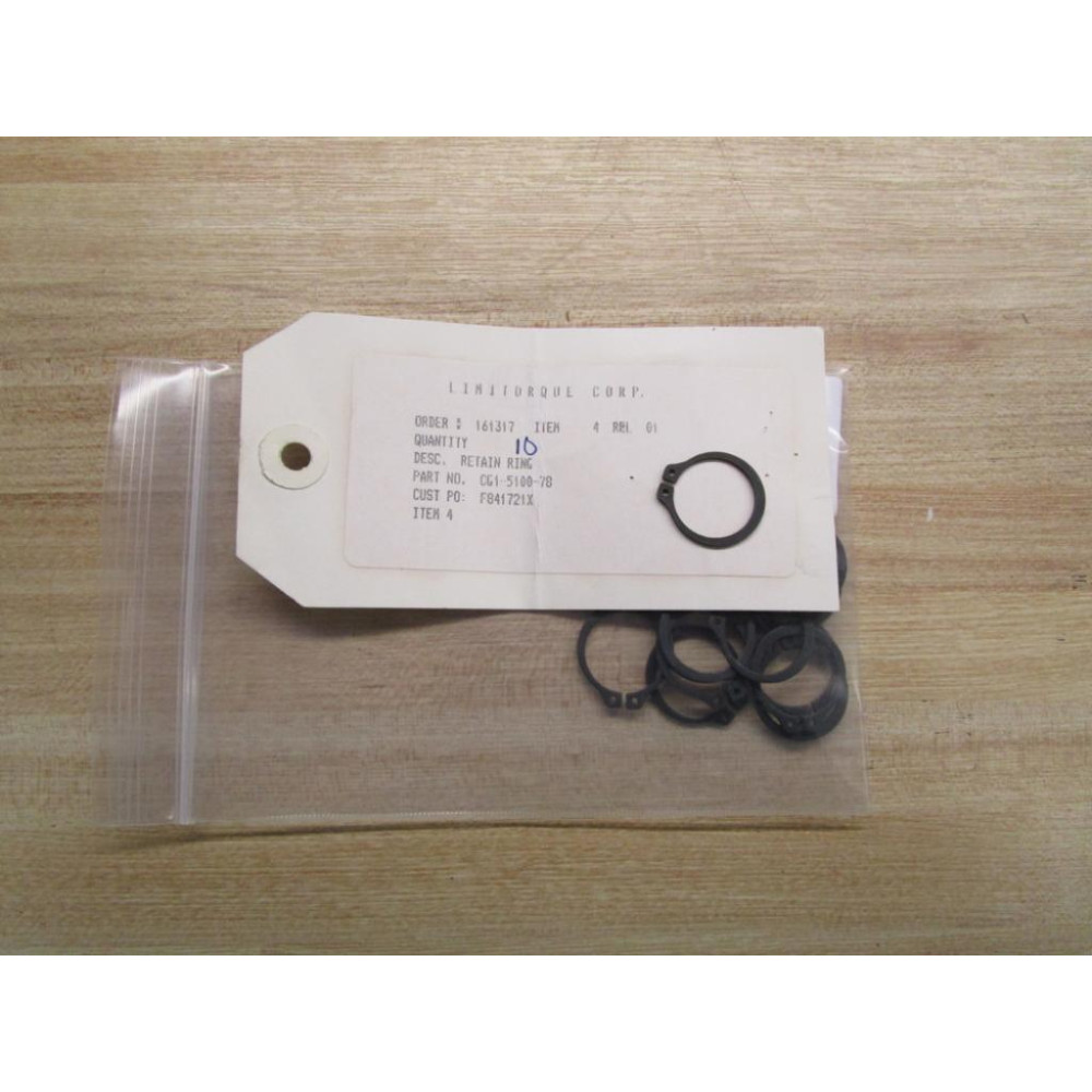 Limitorque CG1-5100-78 Retaining Ring (Pack of 10)