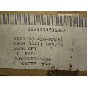 Elliot FSCM 34411 Gear Set  3020-00-420-5365
