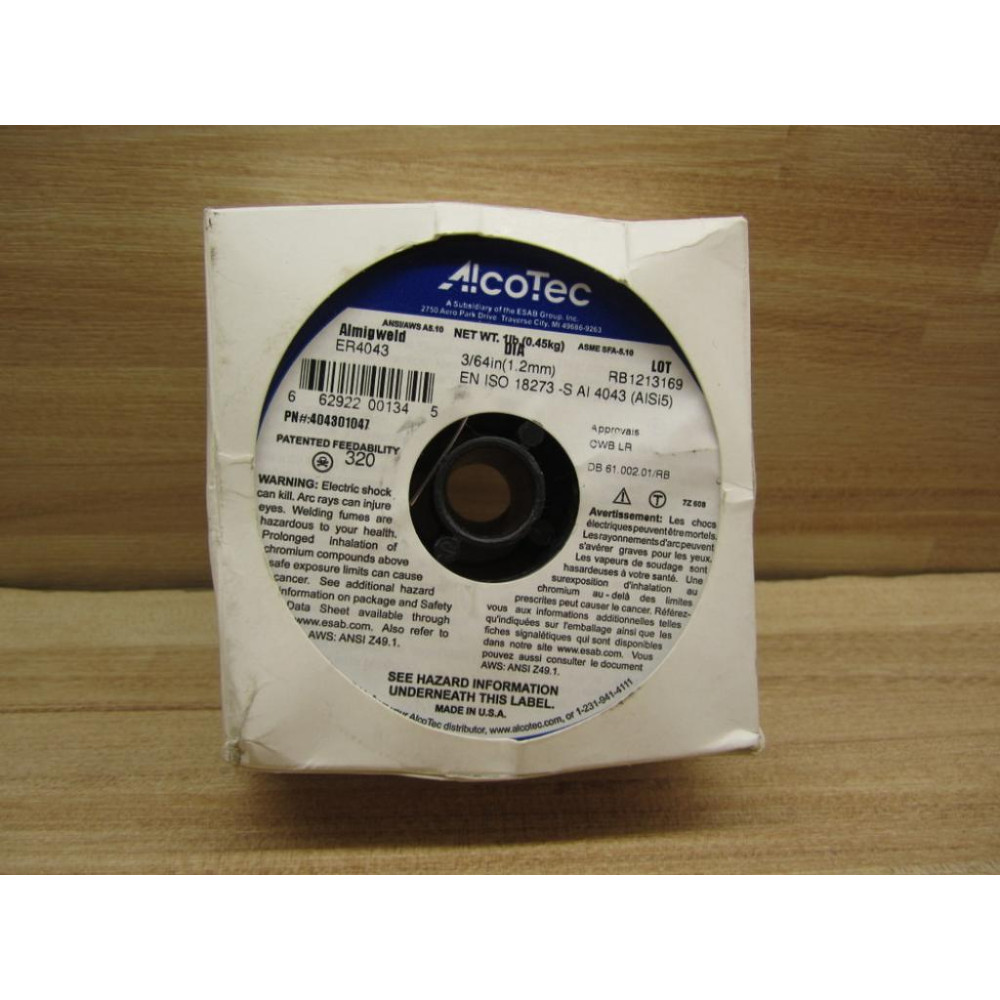 AlcoTec ER4043 Aluminum Wire 364" 1.2mm 404301047