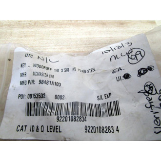 98481A100 Woodruff Key (Pack of 99) - New No Box