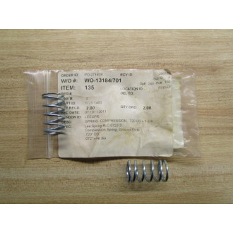 Lee Spring 1728-1463 Compression Spring LC-072J-3 (Pack of 2)