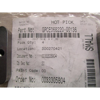 GPCE068220-00136 Key GPCE06822000136 (Pack of 4)