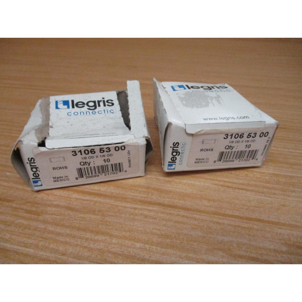 Legris Parker 3106-53-00 Glass Shape Fitting 31065300 (Pack of 20)