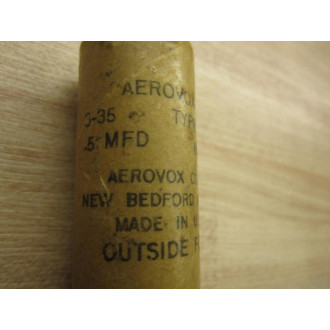 Aerovox 3-35 Capacitor Type 689 X .5 MFD 600 VDC - Used