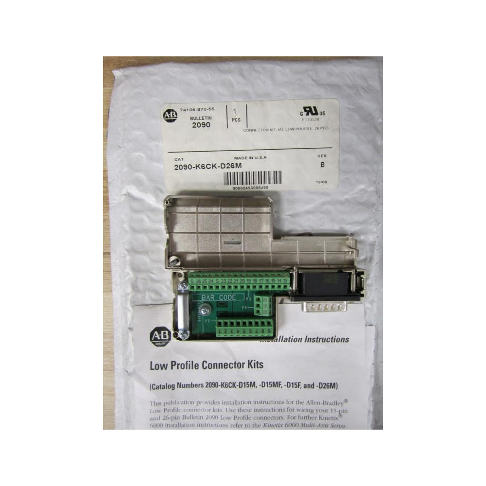 Allen Bradley 2090-K6CK-D26M Connector Kit 2090K6CKD26M