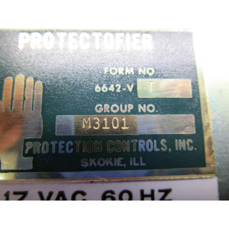 Protection Controls 6642-V T Protectofier 6642VT WO Relays - New No Box