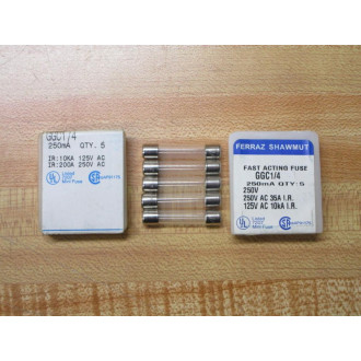 Gould Shawmut Ferraz Mersen GGC14 Fuse Cross Ref 5LAW3 Fine Wire (Pack of 10)