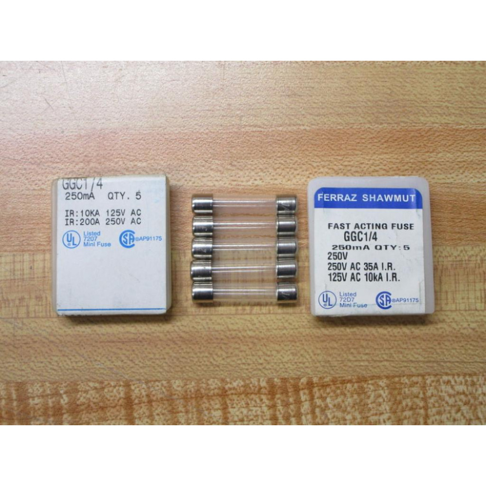 Gould Shawmut Ferraz Mersen GGC14 Fuse Cross Ref 5LAW3 Fine Wire (Pack of 10)