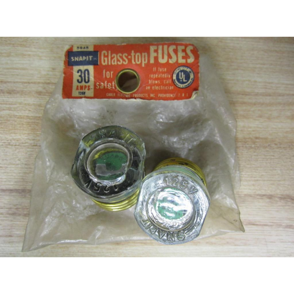 Cable Electric Products 5945 SnapIt Glass-Top Fuses (Pack of 2)