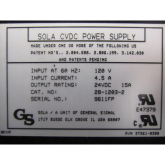 Sola 28-1203-2 CVDC Power Supply 2812032 - New No Box