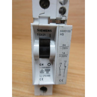 Siemens 5SX21 C4 Circuit Breaker 5SX21C4 W 5SX9100 - Used