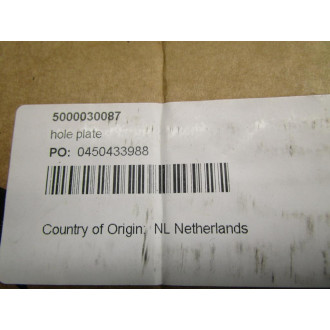 Slagel A32-1-02 Hole Plate WK-250-2.5-CO-ST-AHP