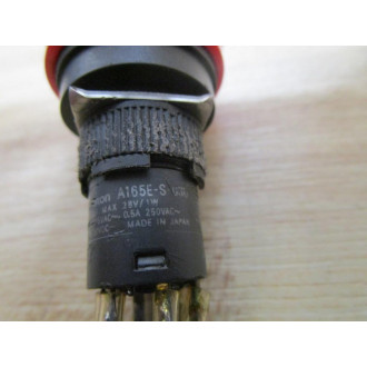 Omron A165E-S-03U E-Stop Switch A05B-2301-D002 6 Pin 6 Wire - Used