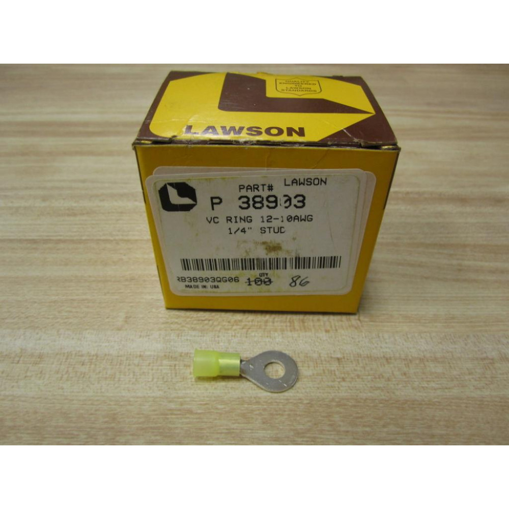 Lawson P38903 14 Ring Terminal 12-10AWG 14" Stud (Pack of 86)