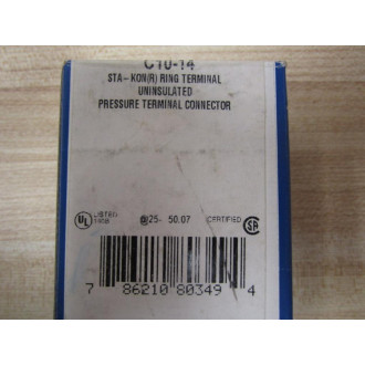 Thomas And Betts C10-14 Uninsulated Ring Terminal (Pack of 50)
