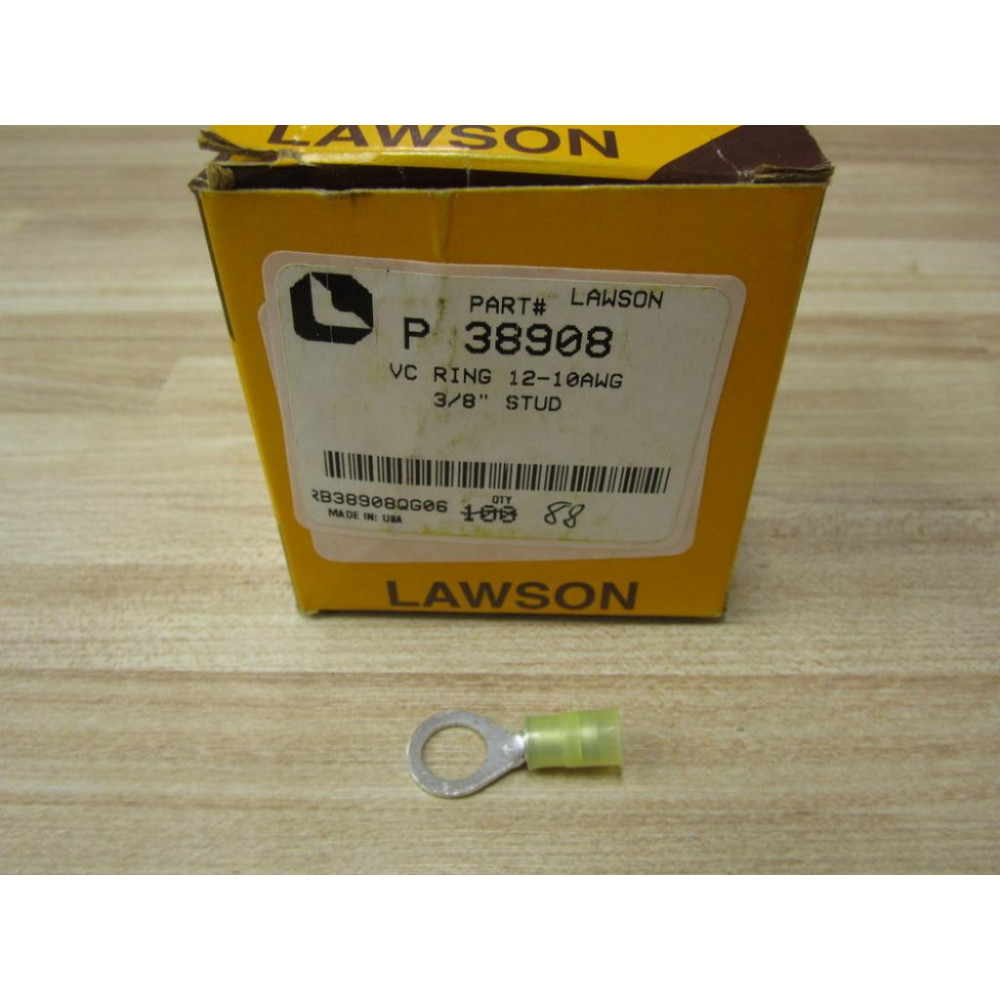 Lawson P 38908 38 Insulated Ring Terminal 12-10AWG (Pack of 88)