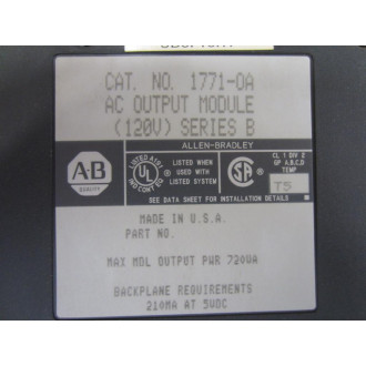 Allen Bradley 1771-OA Module 1771-0A - New No Box