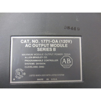 Allen Bradley 1771-OA Module 1771-0A - New No Box