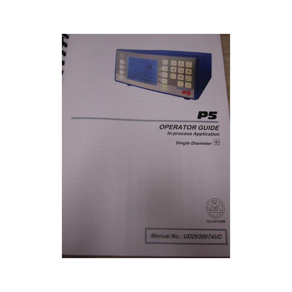 Marposs UD2930074UC Operating Guide Manual