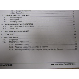 Marposs UD2930074UB Installation Manual