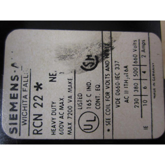 Siemens-Allis RCN221 Contactor