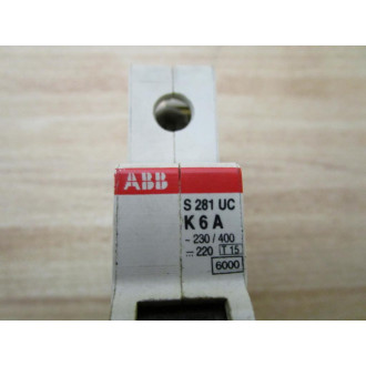 ABB S281-UCK6A Circuit Breaker S281UCK6A - Used