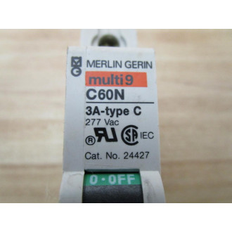 Merlin Gerin 24427 Square D Breaker 3A MG24427 Schneider - Used