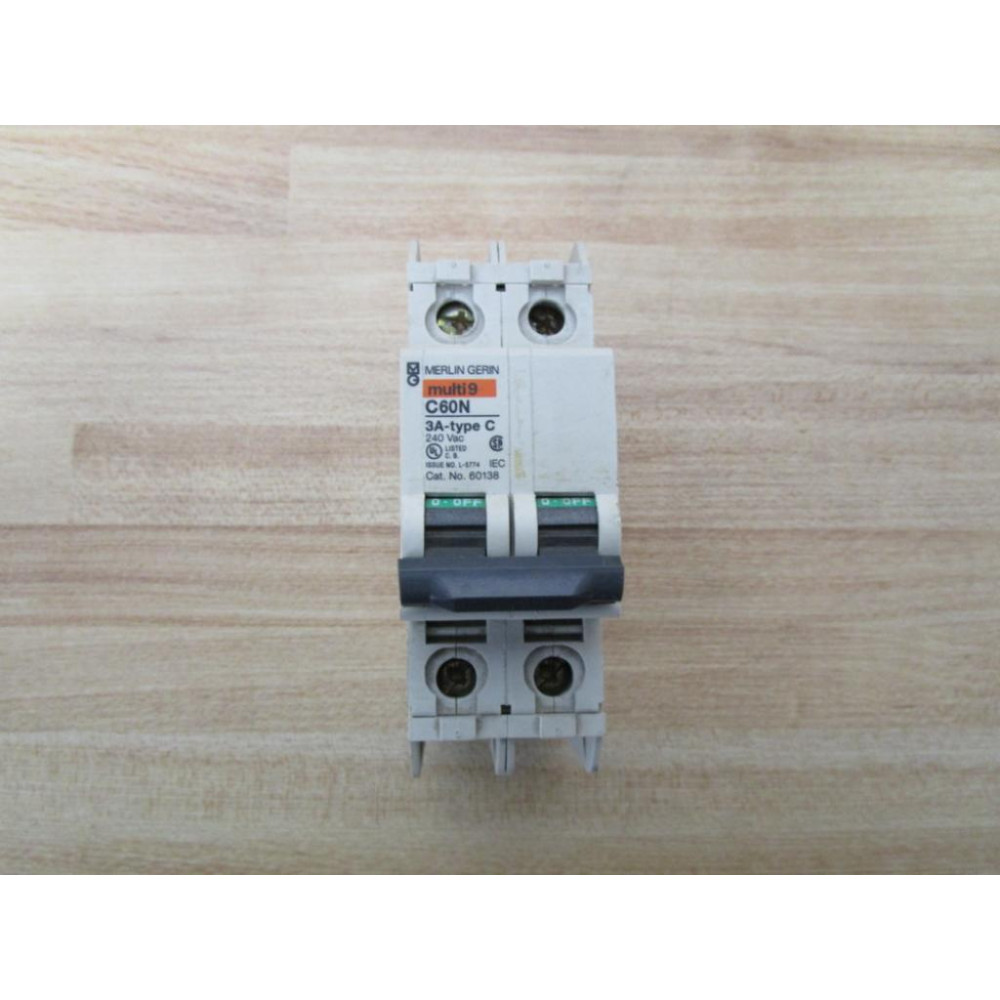 Merlin Gerin 60138 Square D Breaker 3A MG60138 Schneider - Used