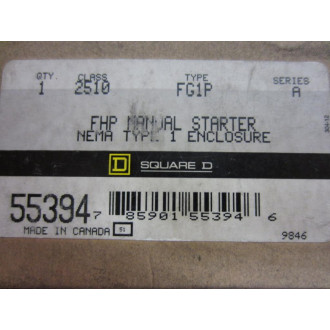 Square D 2510-FG1P Starter Manual Motor 2510FG1P