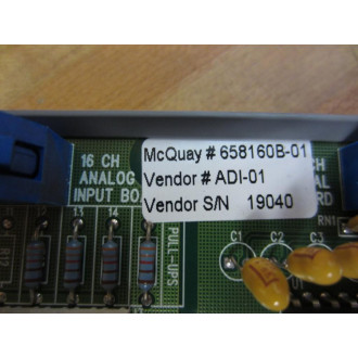 McQuay 658160B-01 32-Ch Input Board ADI-01 - Used