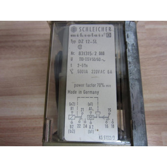 Schleicher DZ 12-SL Time Delay Relay - New No Box