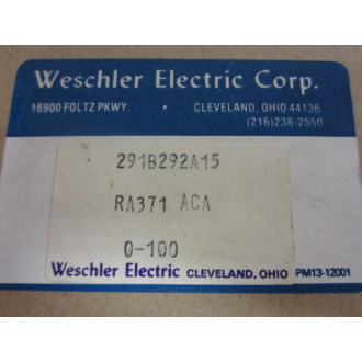 Weschler Instruments 291B292A15 Amp Meter