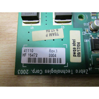 Zebra Technologies 41110 Circuit Board - Used