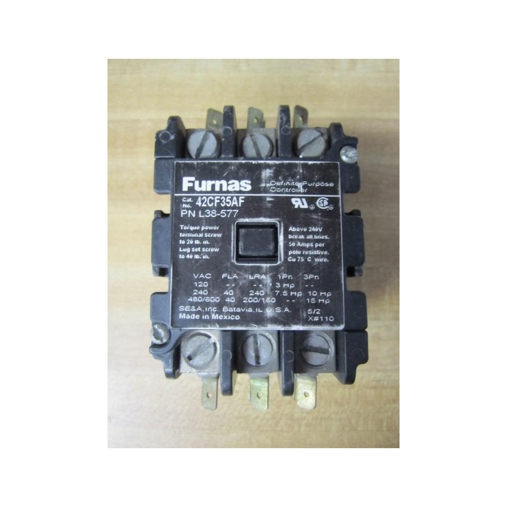 Siemens 42CF35AF Definite Purpose Controller Furnas  PN L38-577 - Used