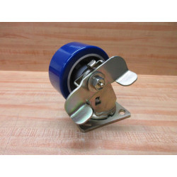 Generic 4X2 Caster Wheel Blue, Swivel WBrake - New No Box