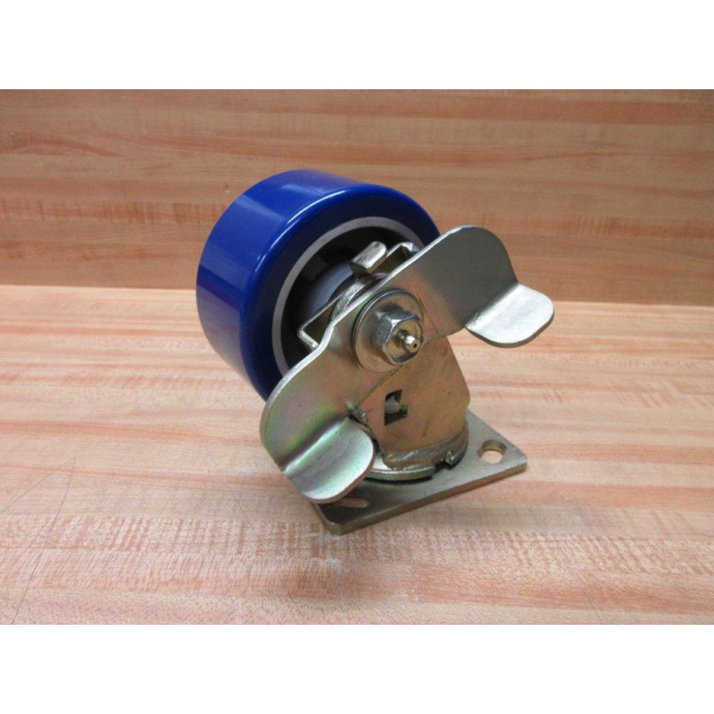 Generic 4X2 Caster Wheel Blue, Swivel WBrake - New No Box