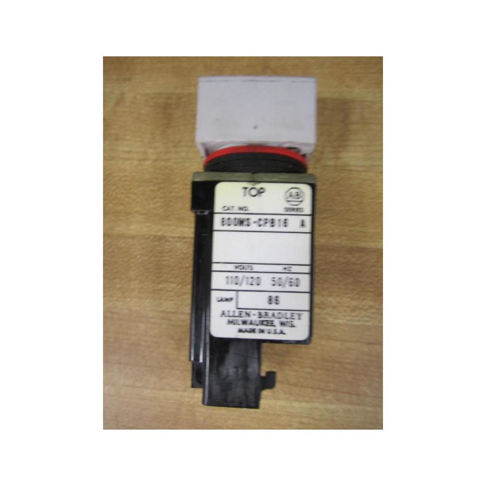 Allen Bradley 800MS-CPB16 Pushbutton 800MSCPB16 White Button - Used