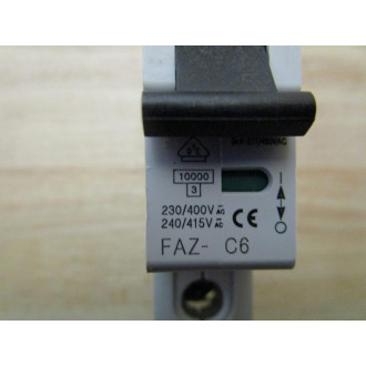 Moeller FAZ- C6 Circuit Breaker FAZC6 (Pack of 2) - Used