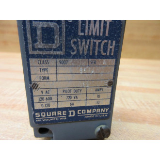 Square D 9007-B61J Schneider Electric Limit Switch 9007B61J - Used