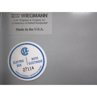 Wiegmann 27114 Enclosure 12.5" x 12" x 4" J9675