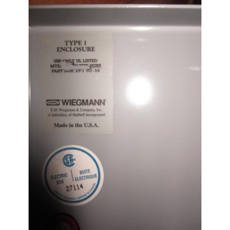 Wiegmann 27114 Enclosure 12.5" x 12" x 4" J9675