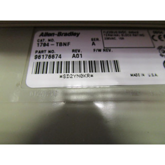 Allen Bradley 1794-TBNF Terminal Base 1794TBNF 230VAC - New No Box