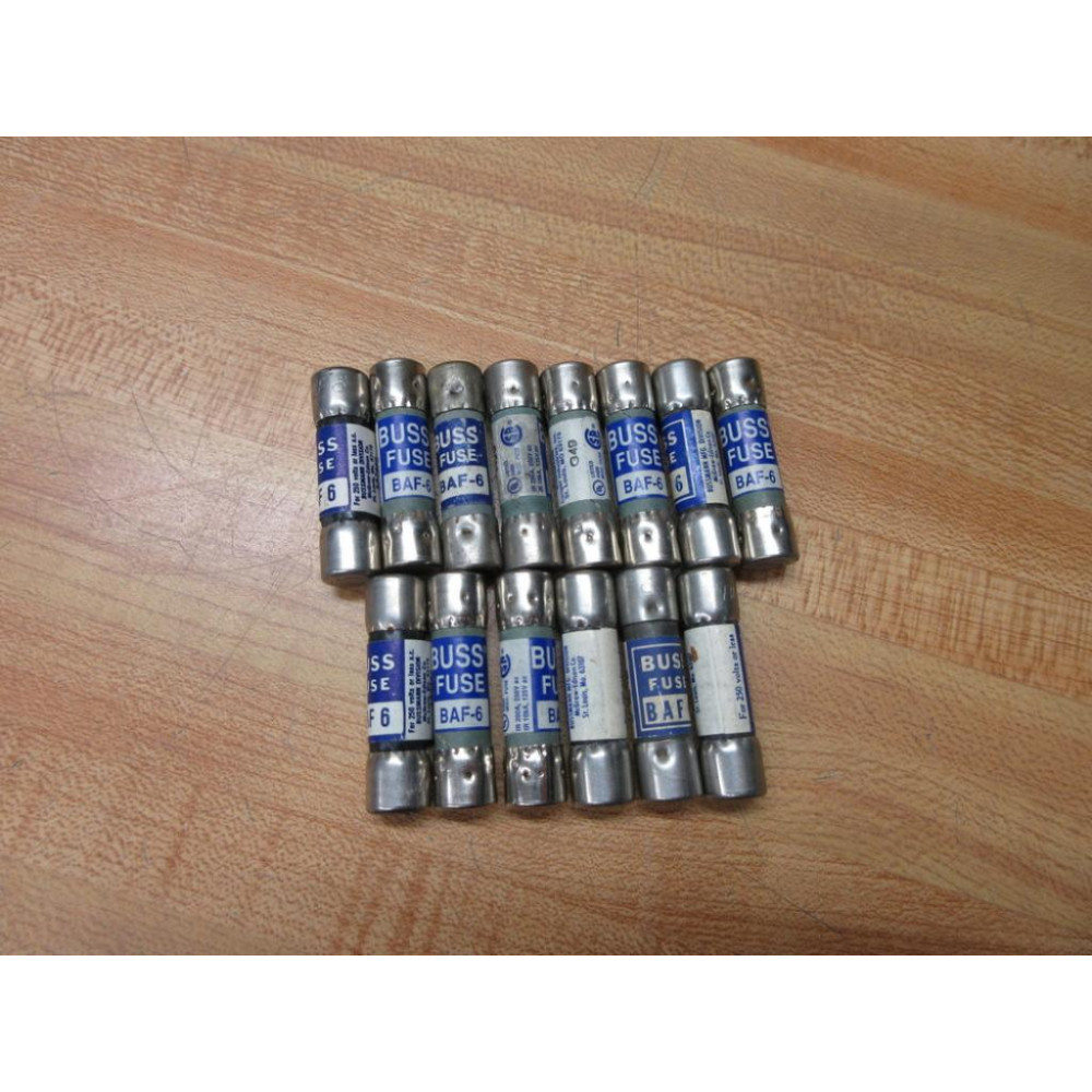 Buss BAF-6 Bussmann Fuse Cross Ref 6C169 (Pack of 14) - New No Box