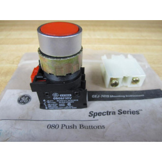 General Electric 080BF10V Contact Block GE wRed Push Button