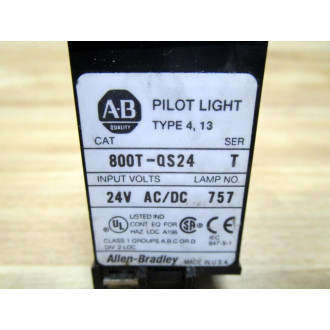 Allen Bradley 800T-QS24 Small Pilot Light 800T-QS24C - New No Box