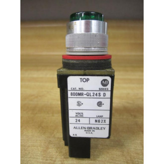 Allen Bradley 800MR-QL24S Green Pilot Light 800MRQL24S - New No Box