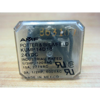 Potter & Brumfield KUMP-14D18-24V DC Relay KUMP-14D18-24-24VDC - Used