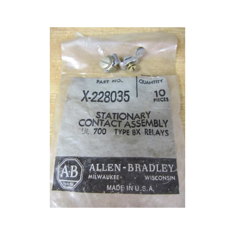 Allen Bradley X-228035 Stationary Contact Assembly X228035 (Pack of 10)