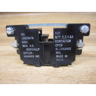 Cutler Hammer 10933H7A Eaton Auxiliary Contact 10933H7 - New No Box