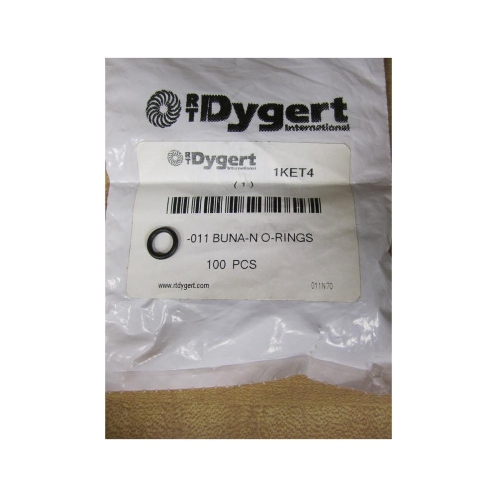 RT Dygert 1KET4 Buna-N O-Rings -011 (Pack of 100)
